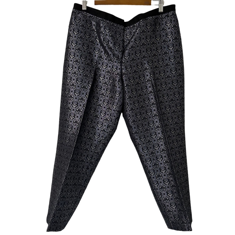 Classiques Entier Women’s Metallic Jacquard Tapestry Trouser Pants Size 16